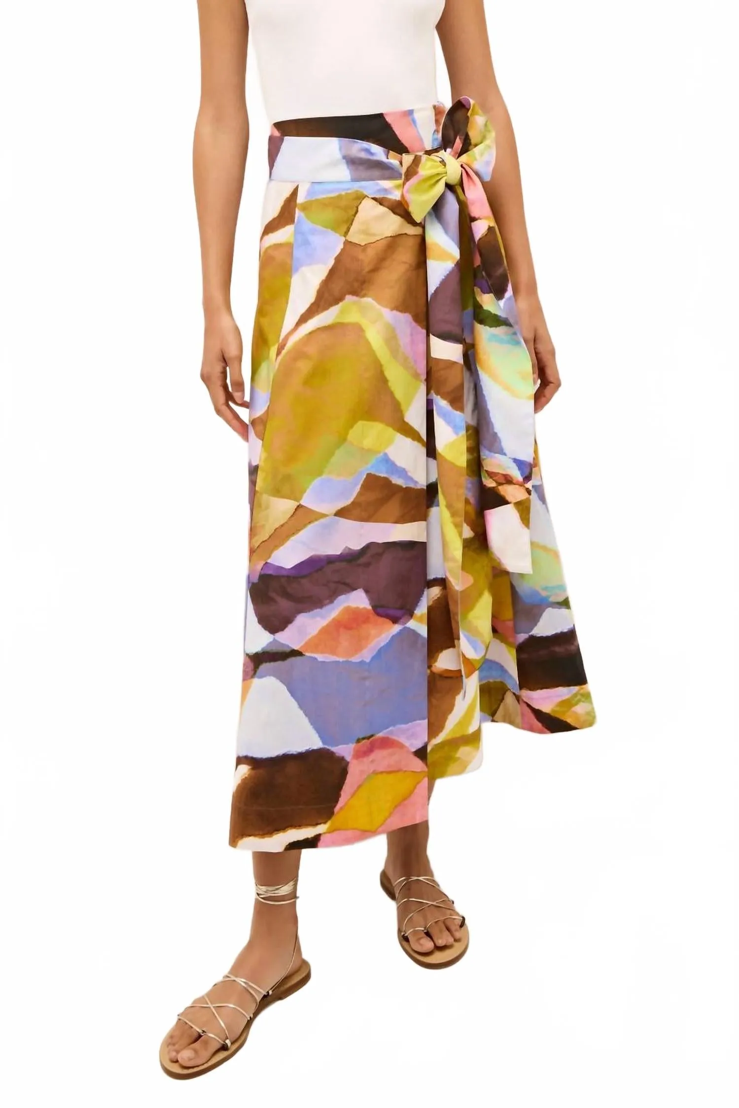 Estine Wrap Skirt In Opal Stone
