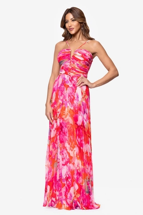 Eva Xscape Chiffon Halter Maxi womens gowns outlet