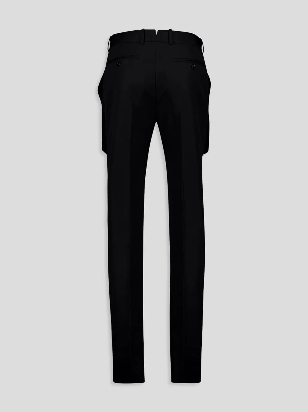 Exposed Pockets Tailored Trousers