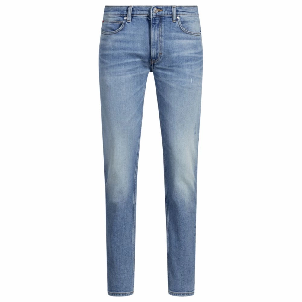 Extra-slim-fit jeans in bright-blue comfort-stretch denim