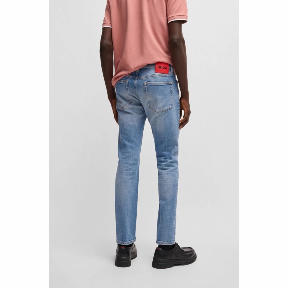 Extra-slim-fit jeans in bright-blue comfort-stretch denim