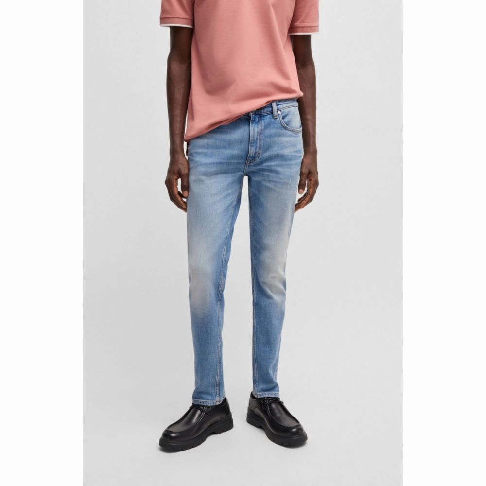 Extra-slim-fit jeans in bright-blue comfort-stretch denim