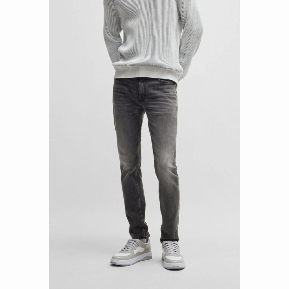 Extra-slim-fit jeans in gray stretch denim