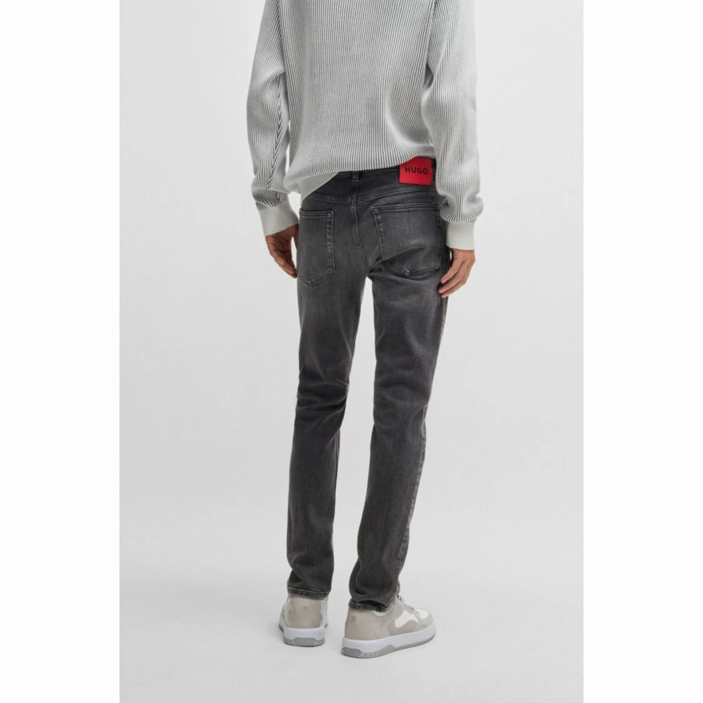 Extra-slim-fit jeans in gray stretch denim