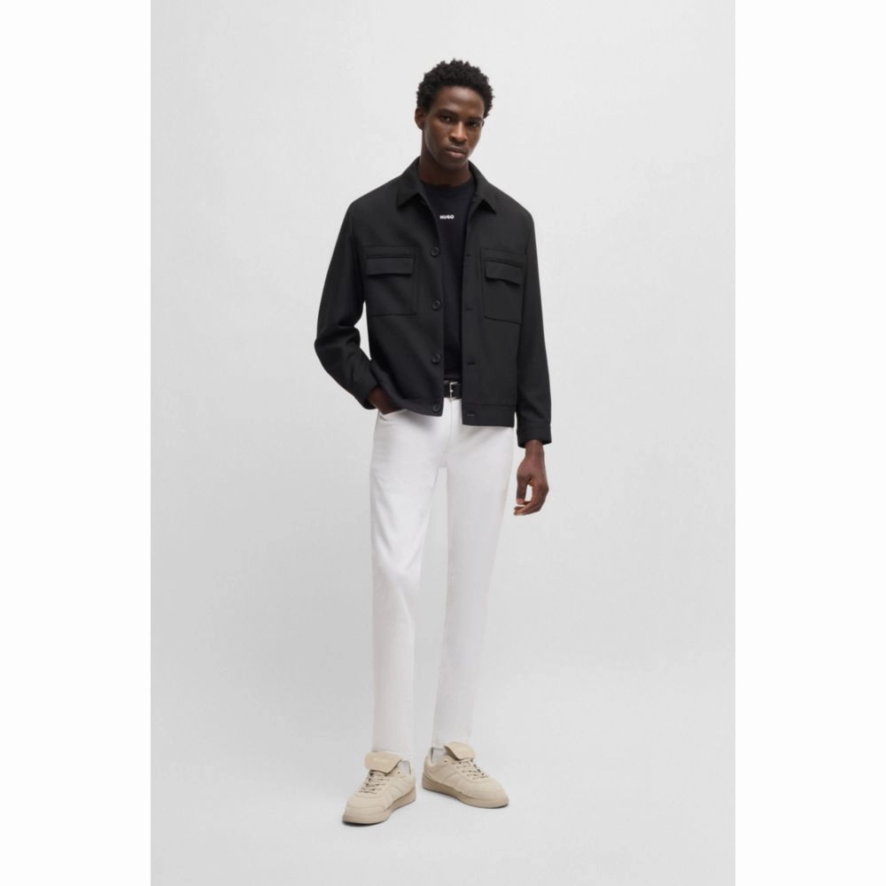 Extra-slim-fit jeans in white stretch denim