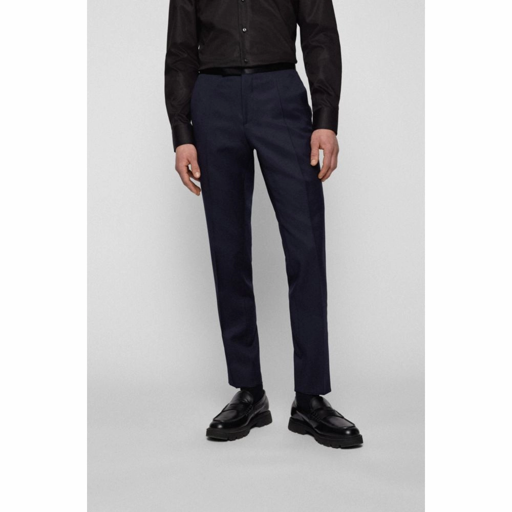Extra-slim-fit pants in virgin-wool serge