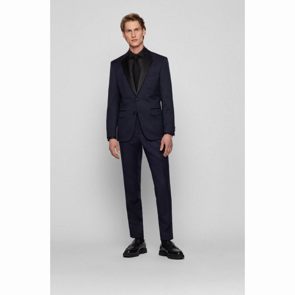 Extra-slim-fit pants in virgin-wool serge