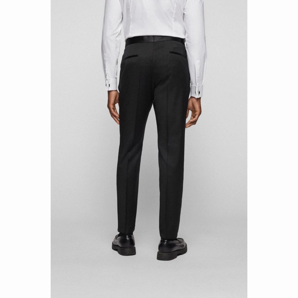 Extra-slim-fit pants in virgin-wool serge