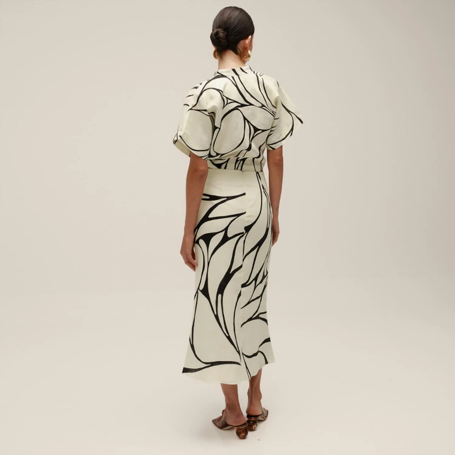 Fabiana Skirt In White/ Black