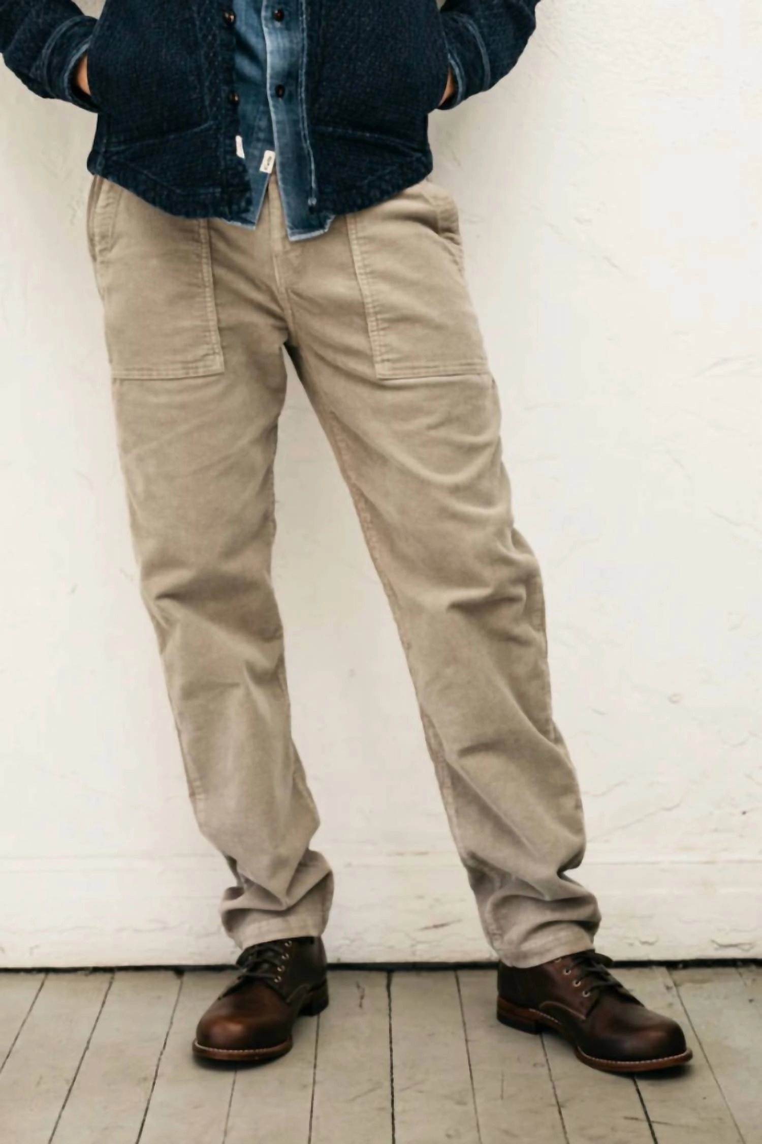 Fatigue Pants 16W Corduroy Pants In Light Gray