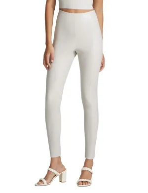 Faux Leather Legging In Porcelain Activewear Womens - fitness leggings online