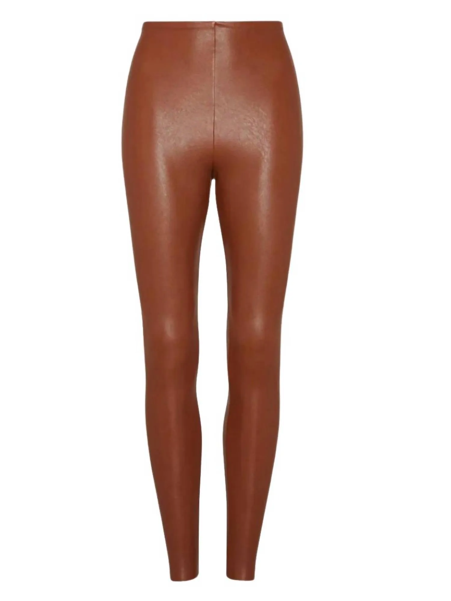 Faux Leather Leggings In Cocoa