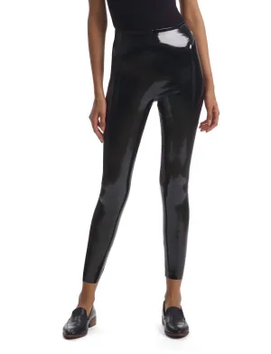 Faux Patent Leather Legging In Black Activewear Womens - gym outfits discount