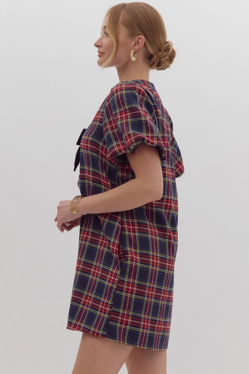 Festive Plaid Delight Dress