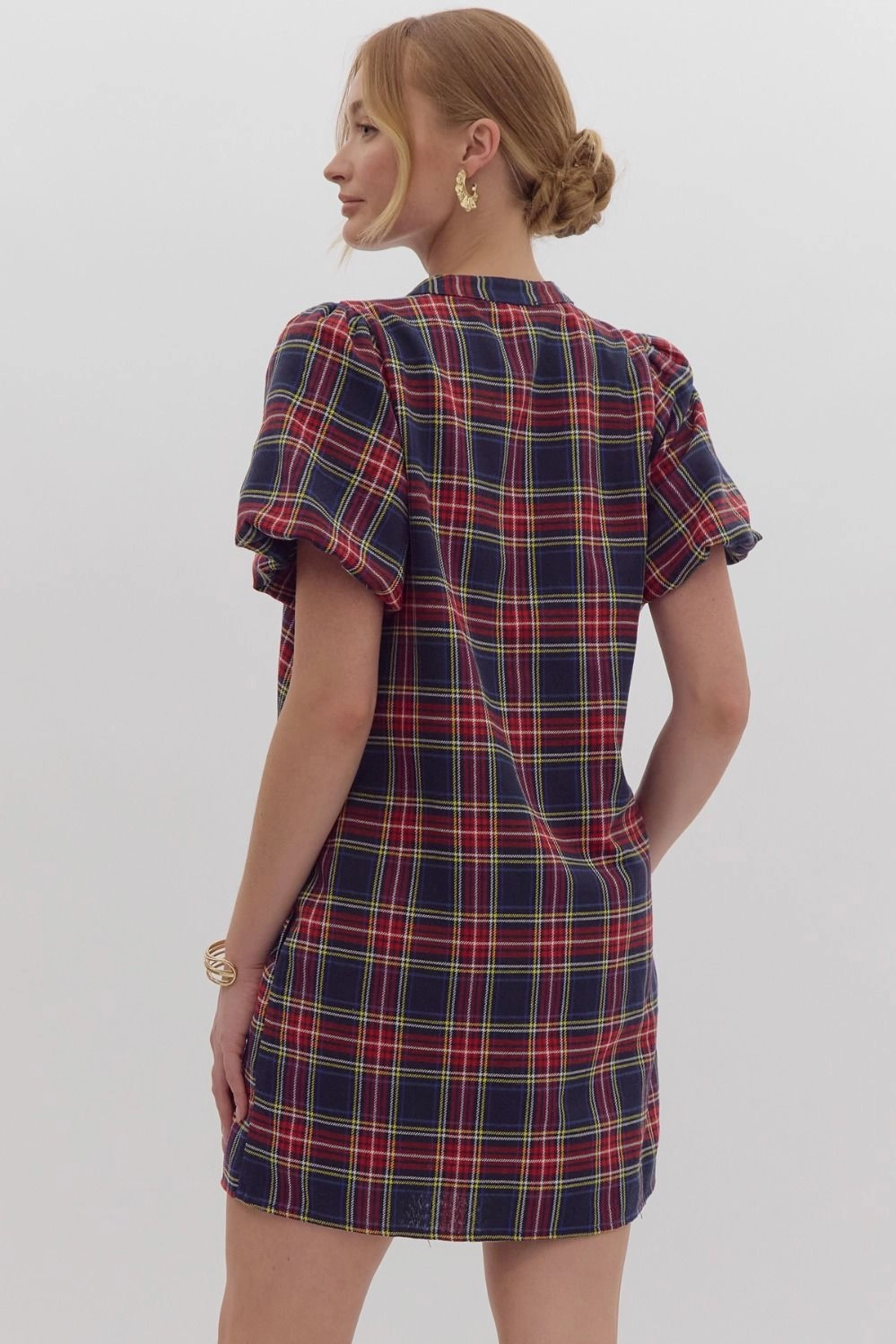 Festive Plaid Delight Dress