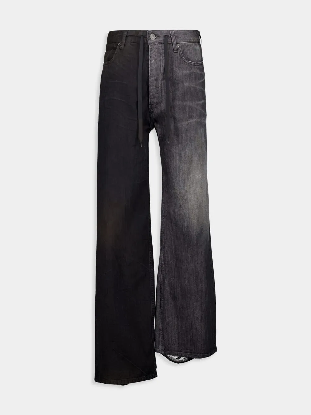Fifty-Fifty Black Denim Pants Bottoms Mens - cheap mens shorts online