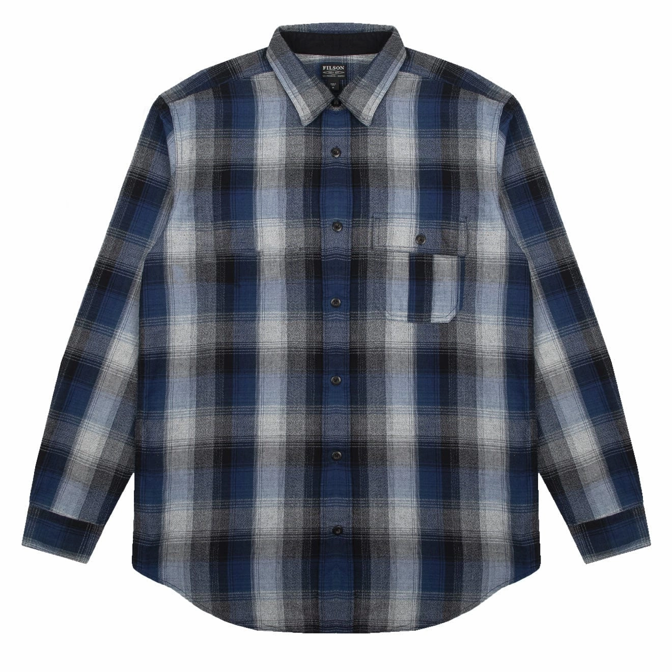 Filson Rustic Oxford Shirt Indigo / Black / Charcoal mens tank tops best deals
