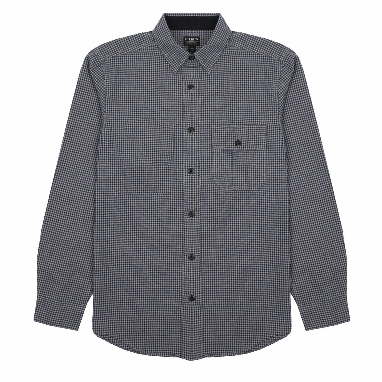 Filson Rustic Oxford Shirt Indigo / Khaki / Chalk mens tank tops best deals