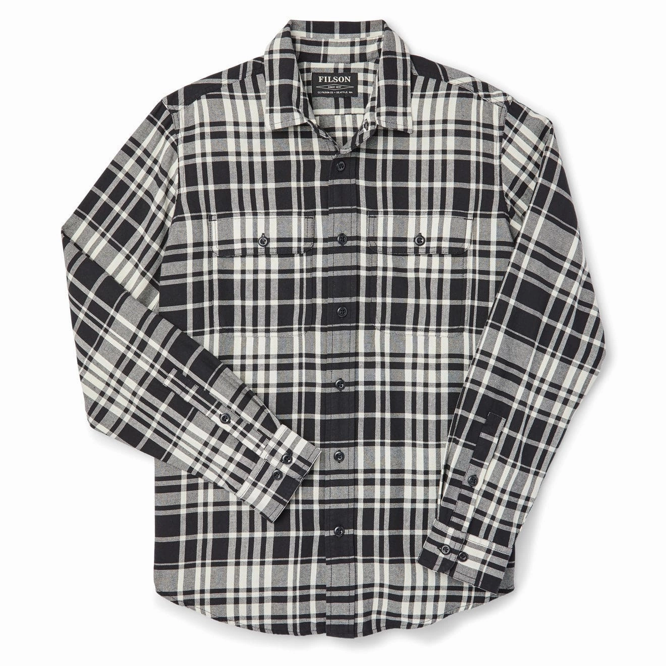 Filson Scout Shirt Black / Cream mens tank tops best deals
