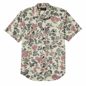 Filson Twin Lakes Short Sleeve Shirt Shrub Camo mens tank tops best deals