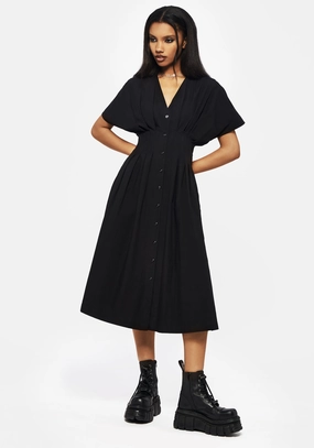 Finis Cotton Button Up Midi Shirt Dress Dresses Womens - wedding guest outfits