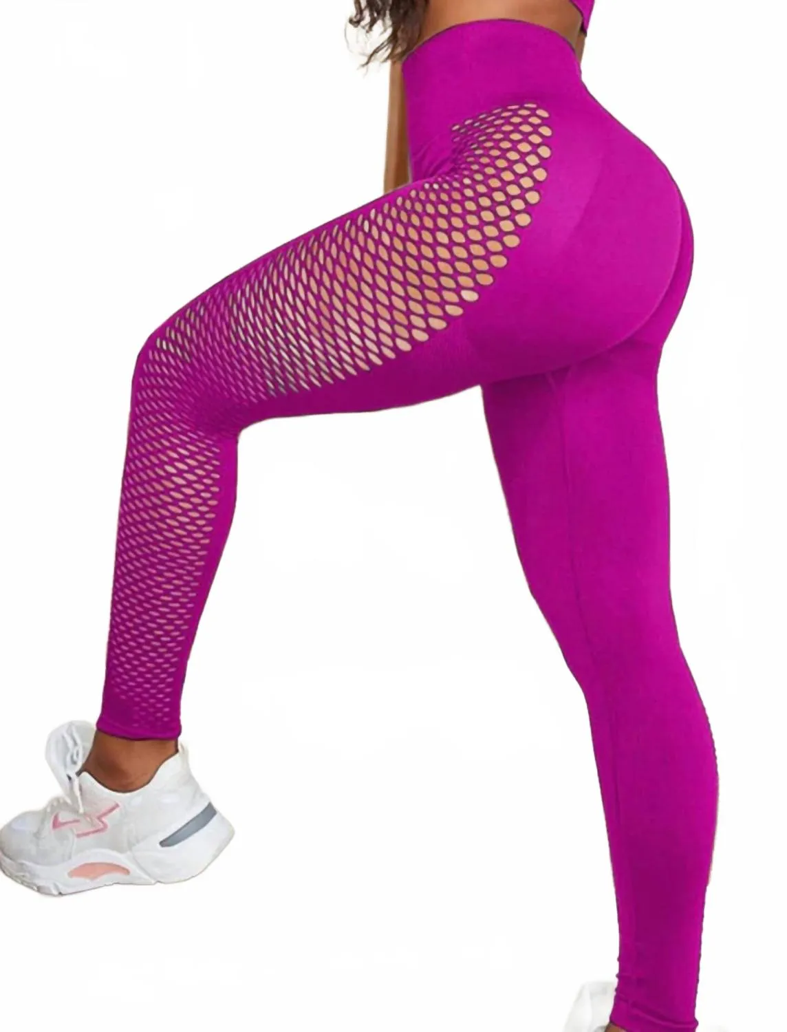 Fishnet Leggings In Pink