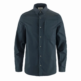 Fjallraven Keb Trekking Shirt LS Dark Navy-Dark Navy mens tank tops best deals