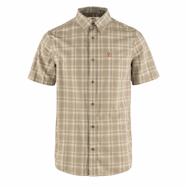 Fjallraven Ovik Lite Shirt SS Fossil-Chalk Rose mens tank tops best deals