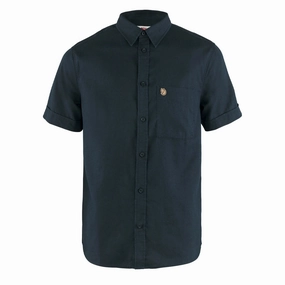 Fjallraven Ovik Travel Shirt SS Dark Navy mens tank tops best deals