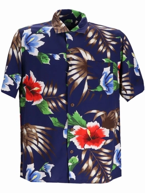 Floral-Print Shirt mens polos clearance