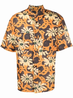Floral Print Shirt mens polos clearance