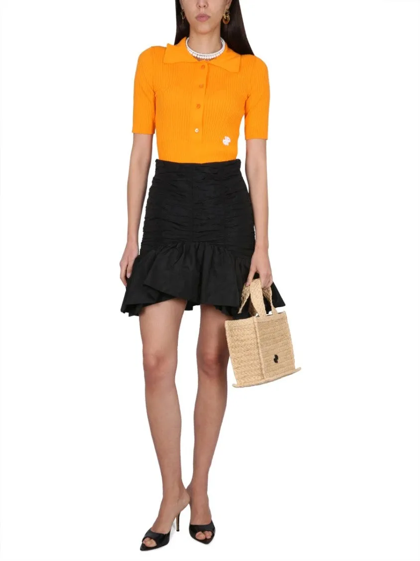 Flounced Mini Skirt