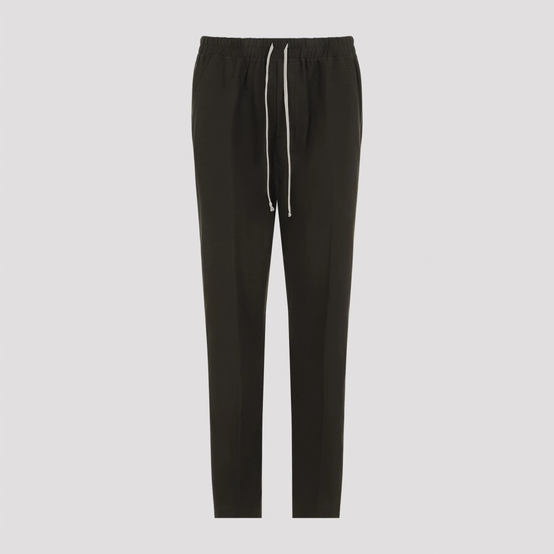 Forest Green Cotton Drawstring Long Pants
