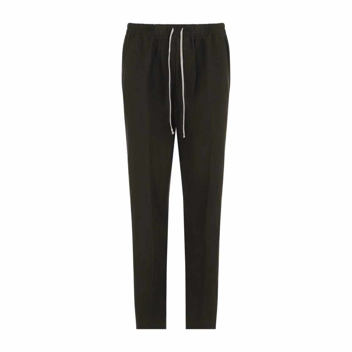 Forest Green Cotton Drawstring Long Pants