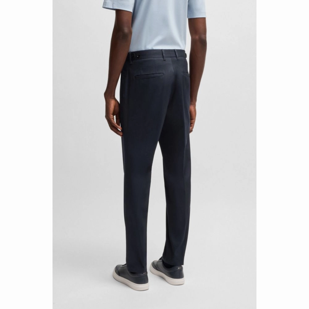 Formal trousers in comfort-stretch cotton