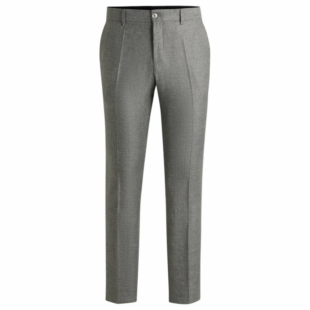 Formal trousers in micro-patterned stretch fabric