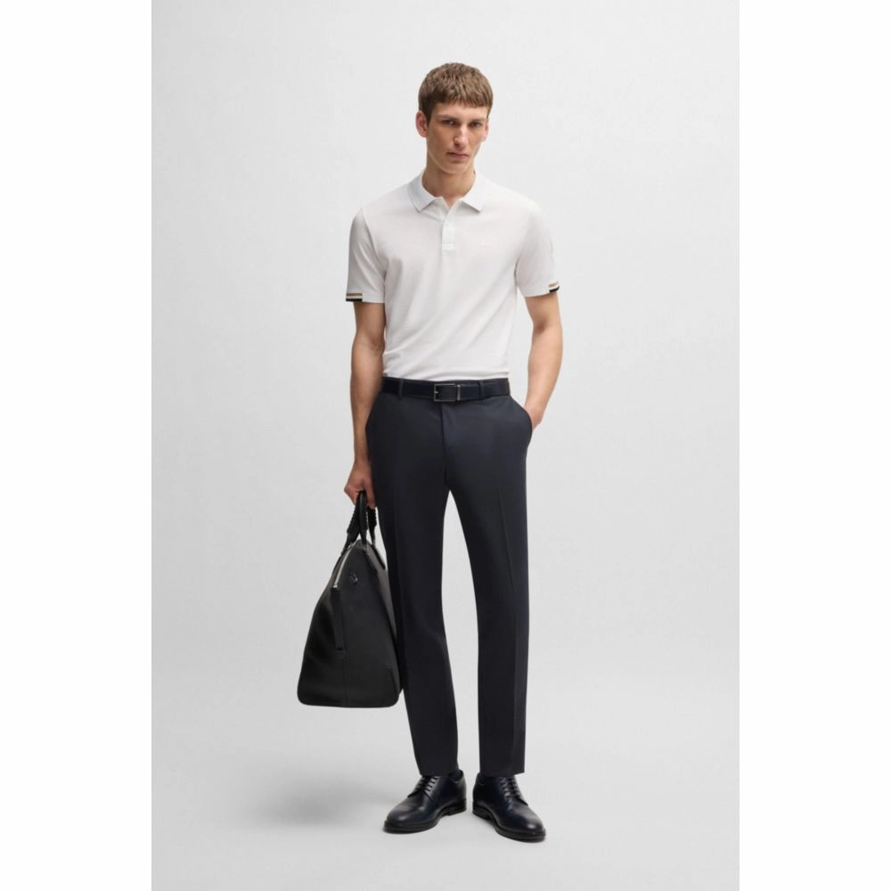 Formal trousers in washable super-flex fabric