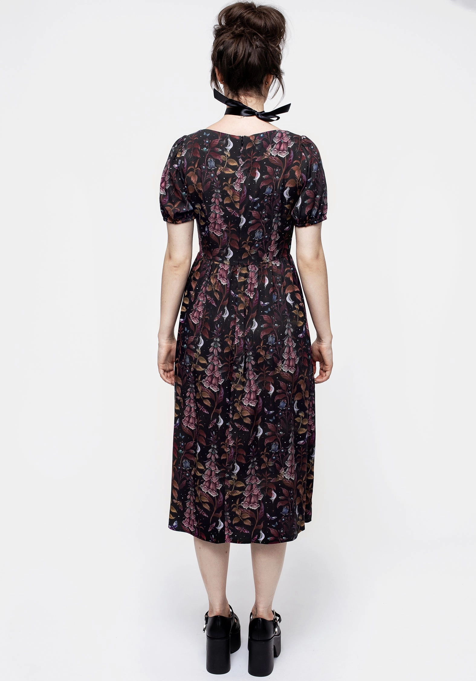 Foxglove Button Detail Midi Dress