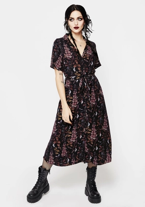 Foxglove Midi Shirt Dress Dresses Womens - wedding guest outfits