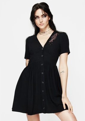 Foxglove V Neck Mini Dress Dresses Womens - summer dresses discount