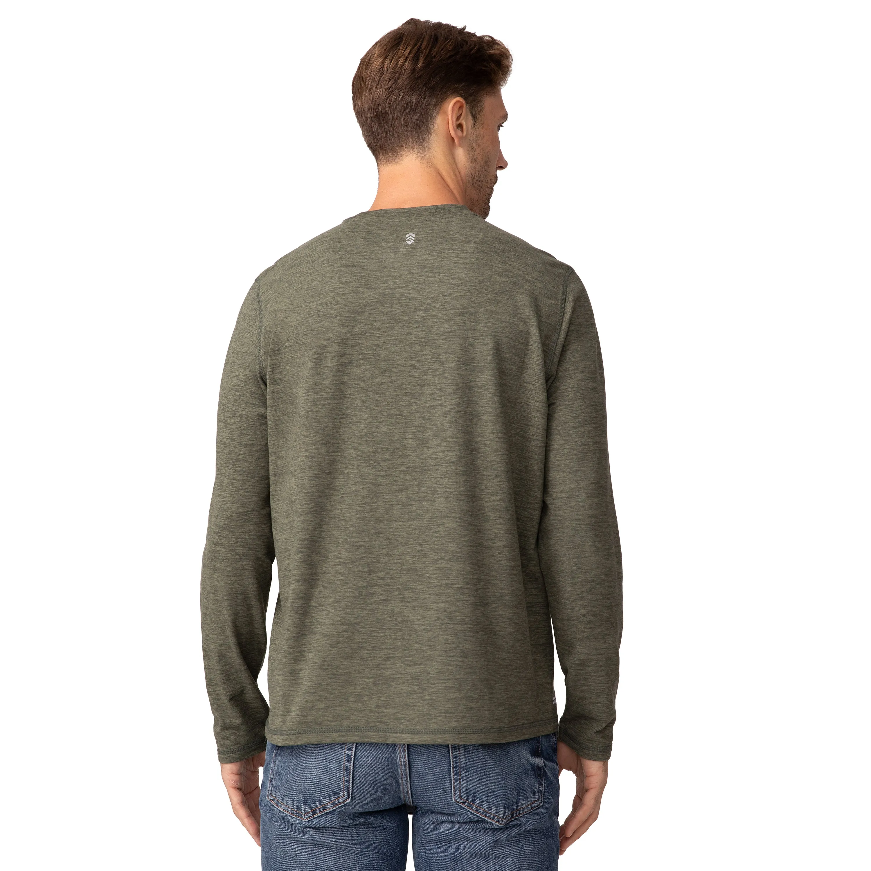 Free Country Men's FreeCycle Sueded Long Sleeve Crew Neck