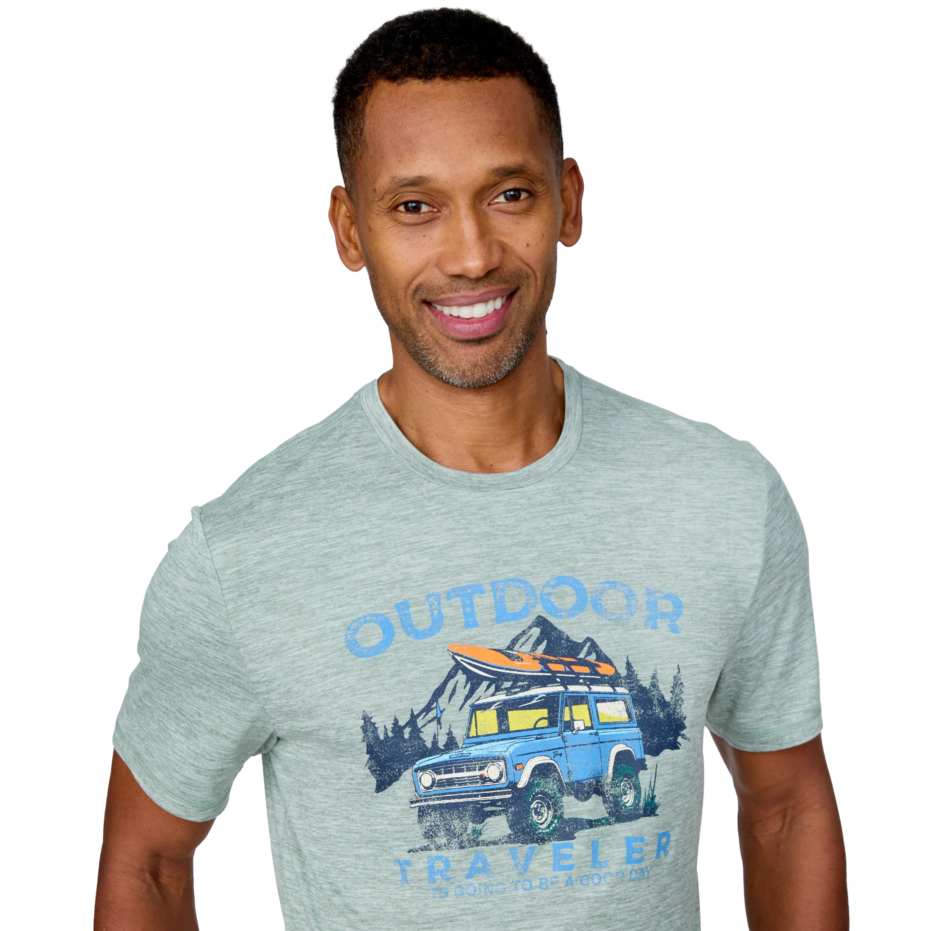 Free Country Men's Super Soft Short Sleeve Crew Tee - 2 Pack