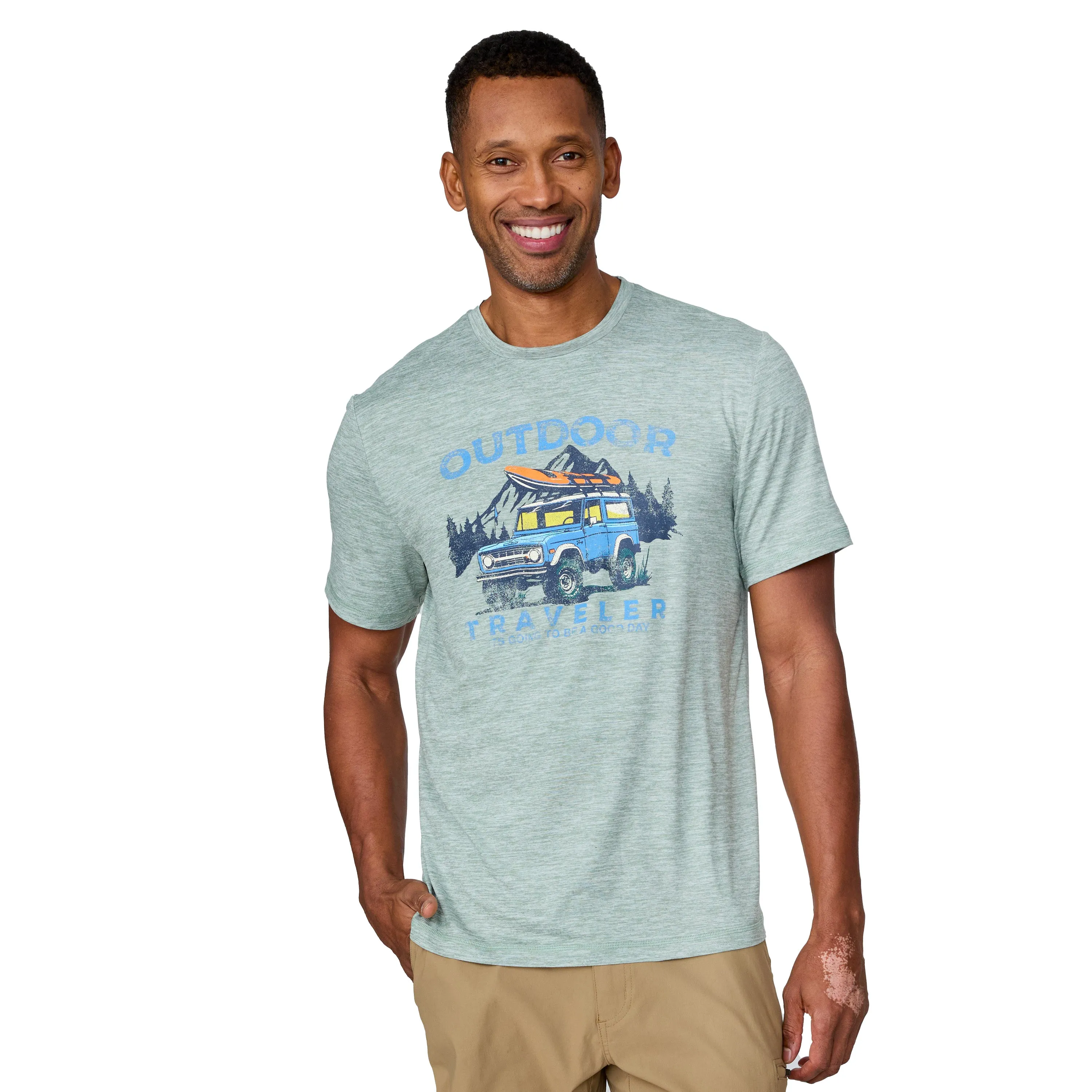 Free Country Men's Super Soft Short Sleeve Crew Tee - 2 Pack