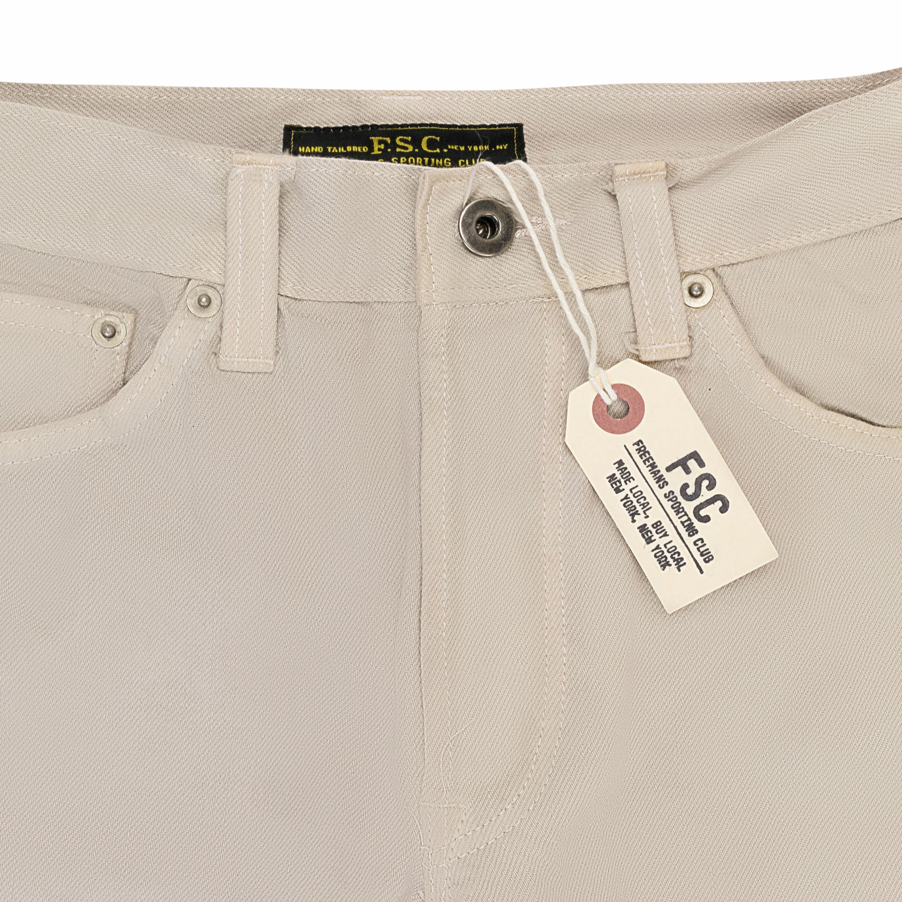Freeman's Sporting Club Sand Slim Selvage Denim Jeans