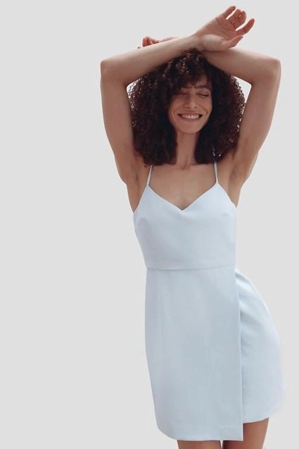 French Connection Demi Dress - Light Dream Blue summer dresses best deals