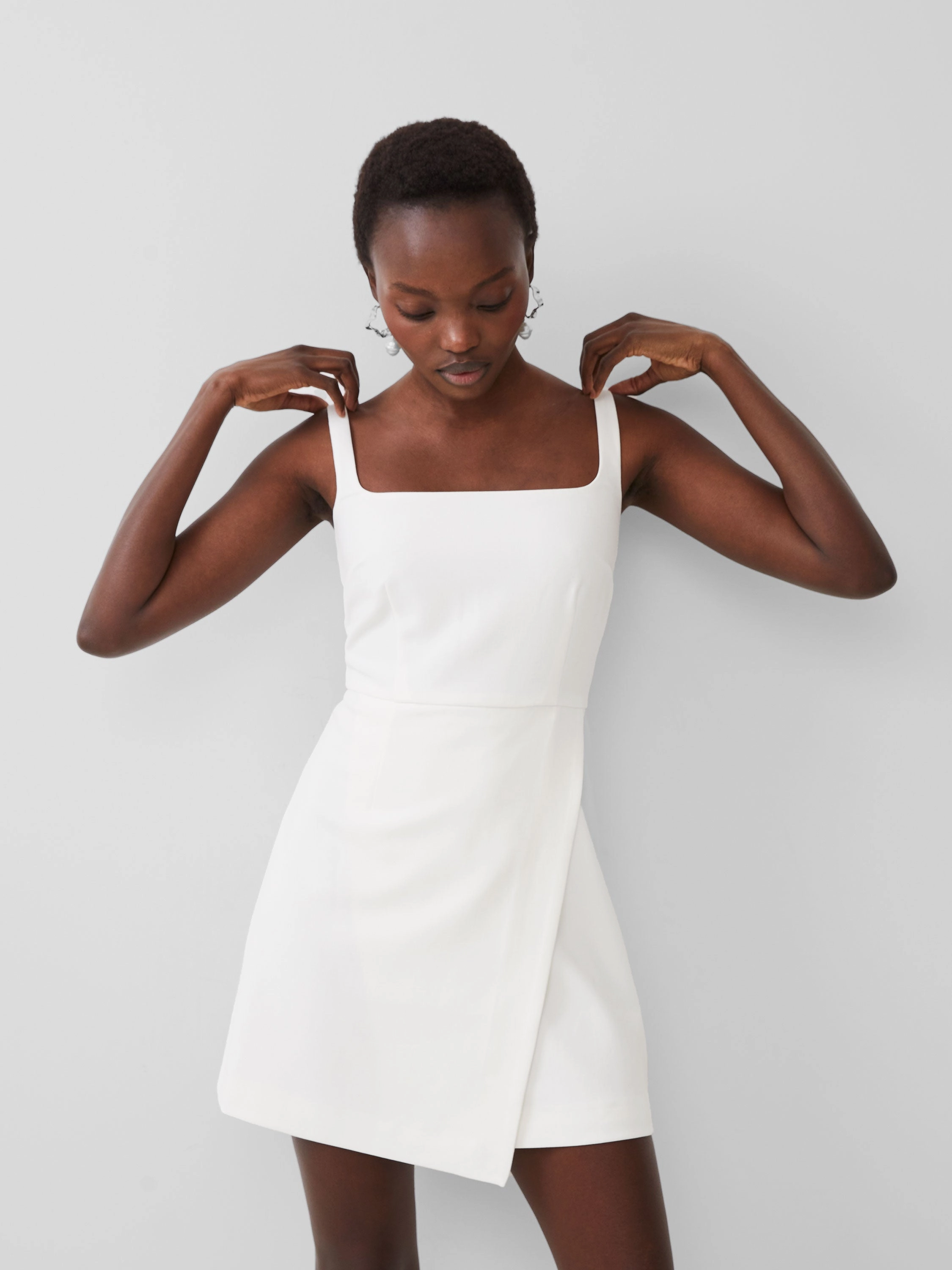 French Connection Hannah Dress - Summer White maxi dresses clearance