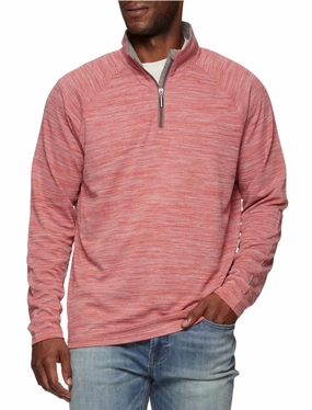 Fresno 1/4 Zip Performance Pullover In Faded Red turtleneck sweaters sale
