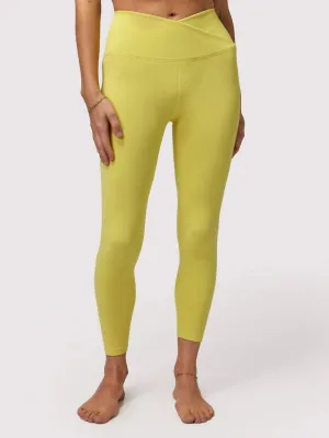 Front Wrap Seamless Leggings In Chartreuse Activewear Womens - yoga pants clearance
