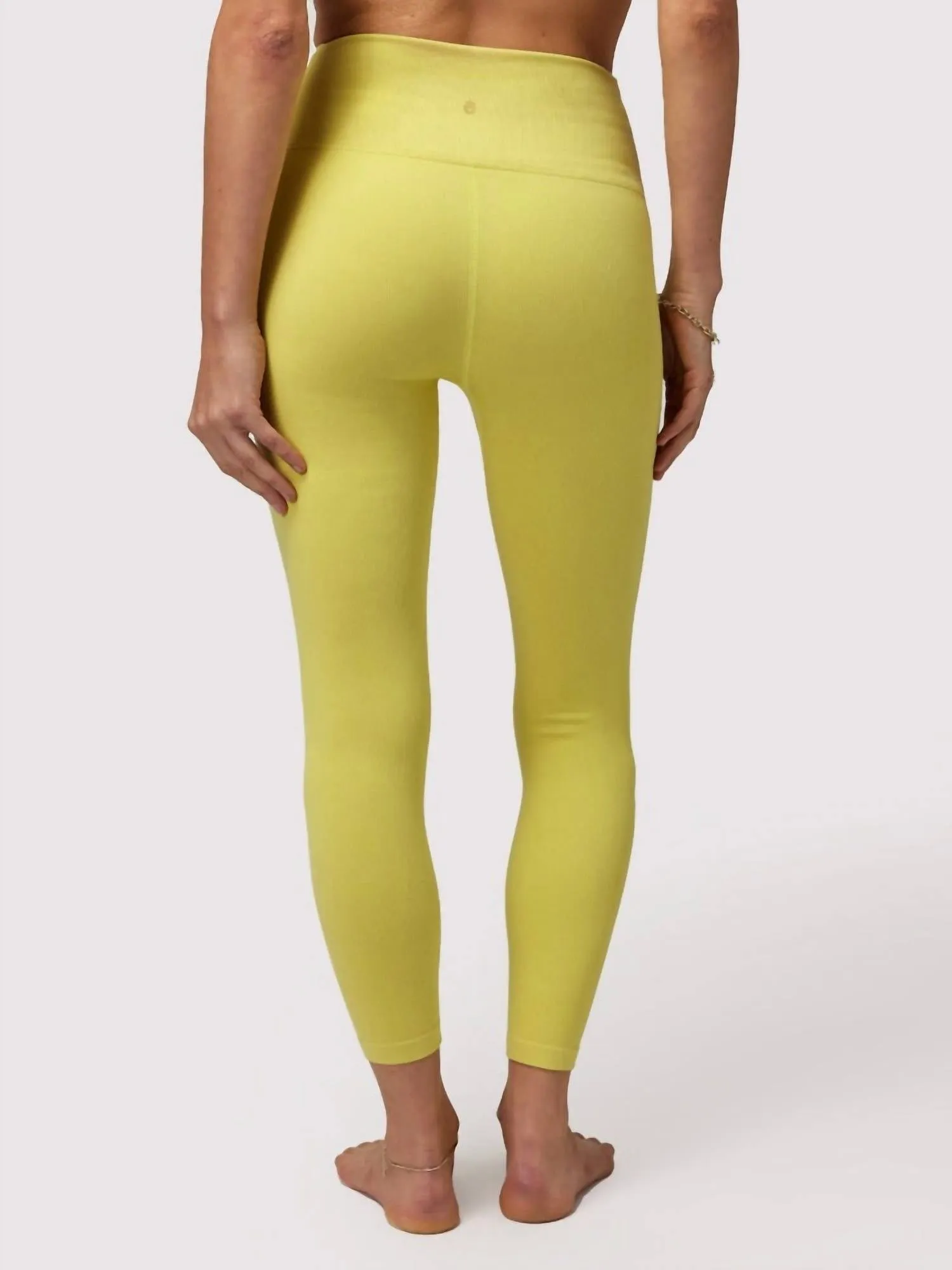 Front Wrap Seamless Leggings In Chartreuse