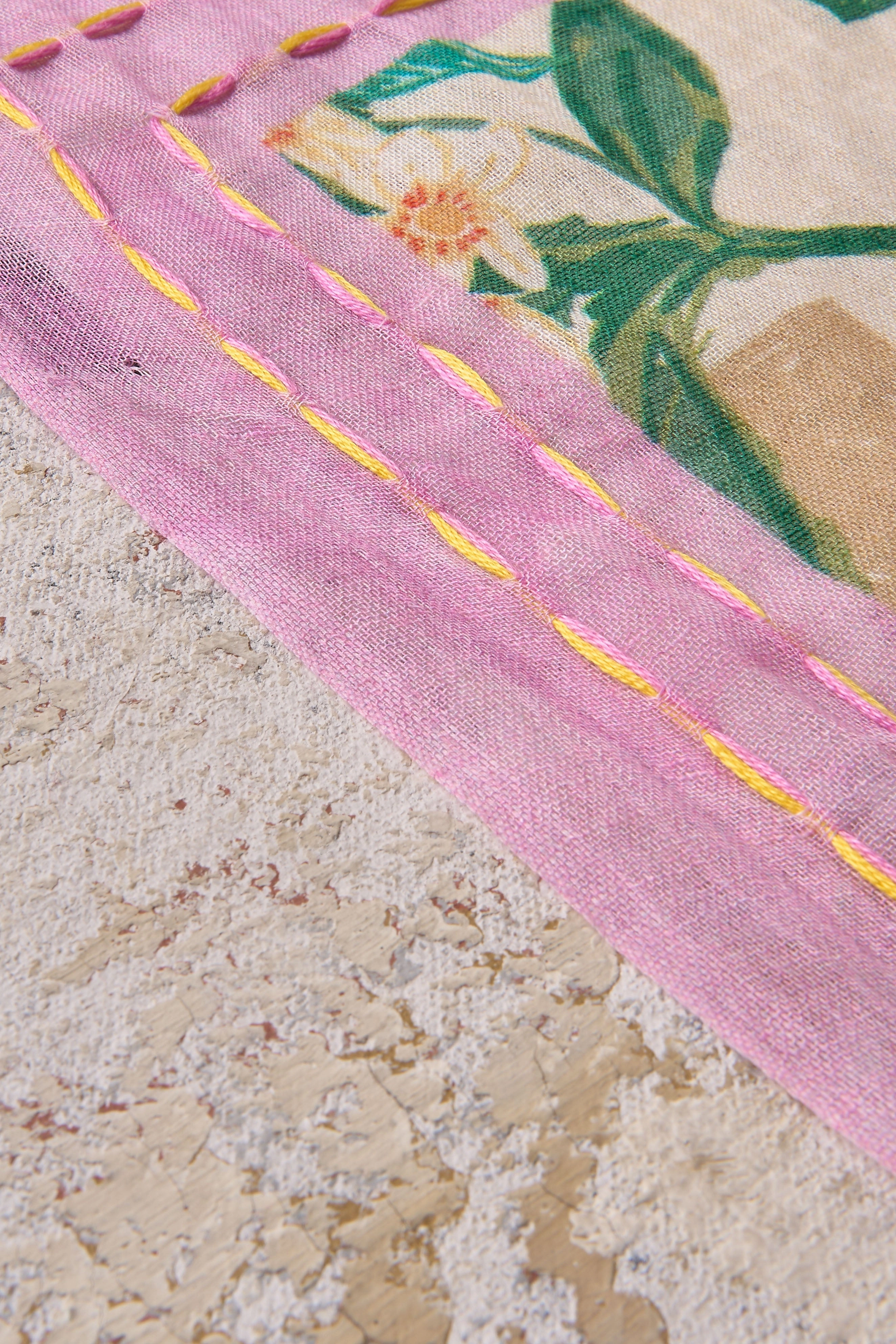 Fruit Checks Cotton Scarf - Multi